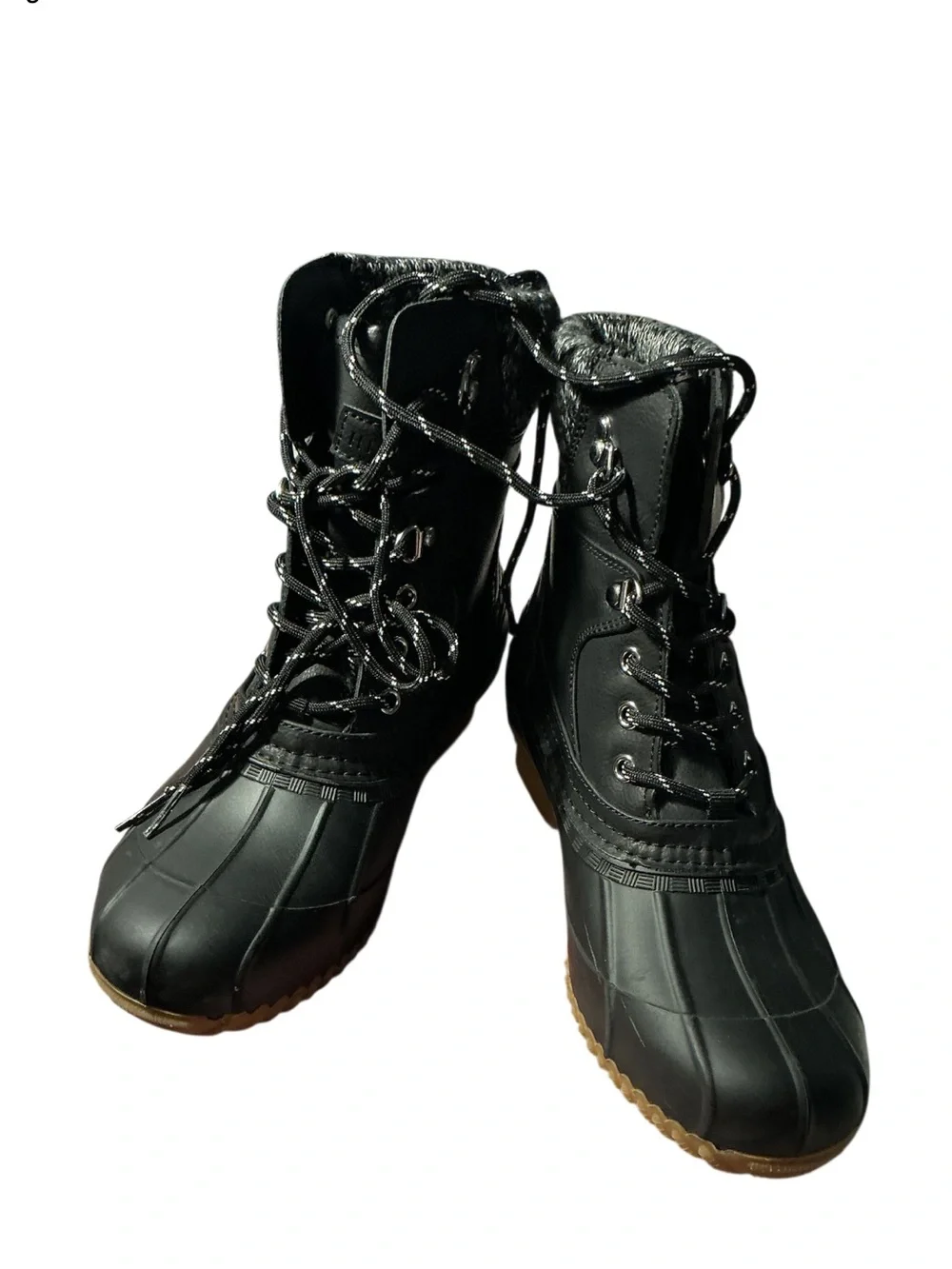 Tommy Hilfiger Twrain Black Lace up Duck Boots